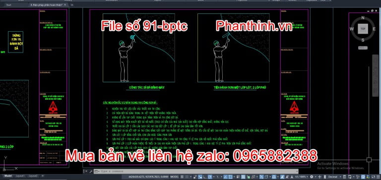 Bản vẽ biện pháp thi công phần hoàn thiện nhà cao tầng.