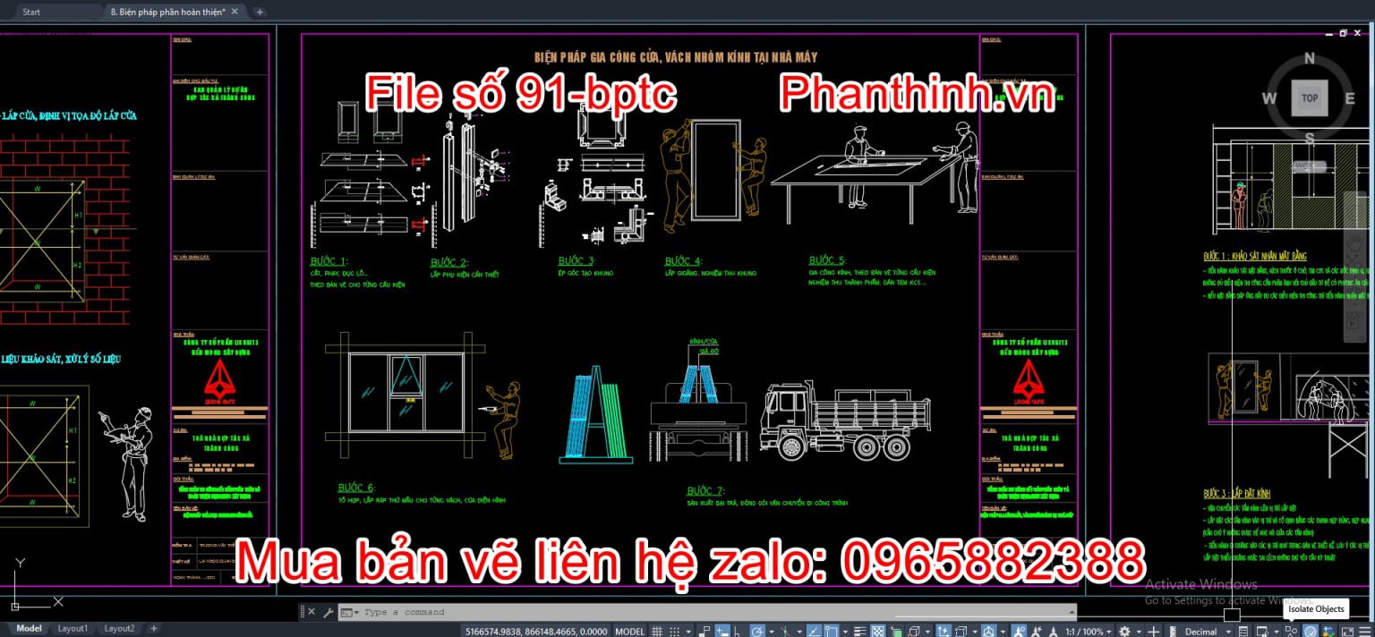 Bản vẽ biện pháp thi công phần hoàn thiện nhà cao tầng.
