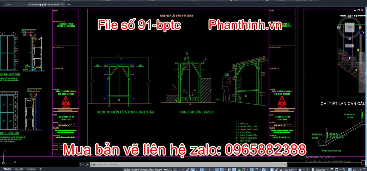 Bản vẽ biện pháp thi công phần hoàn thiện nhà cao tầng.