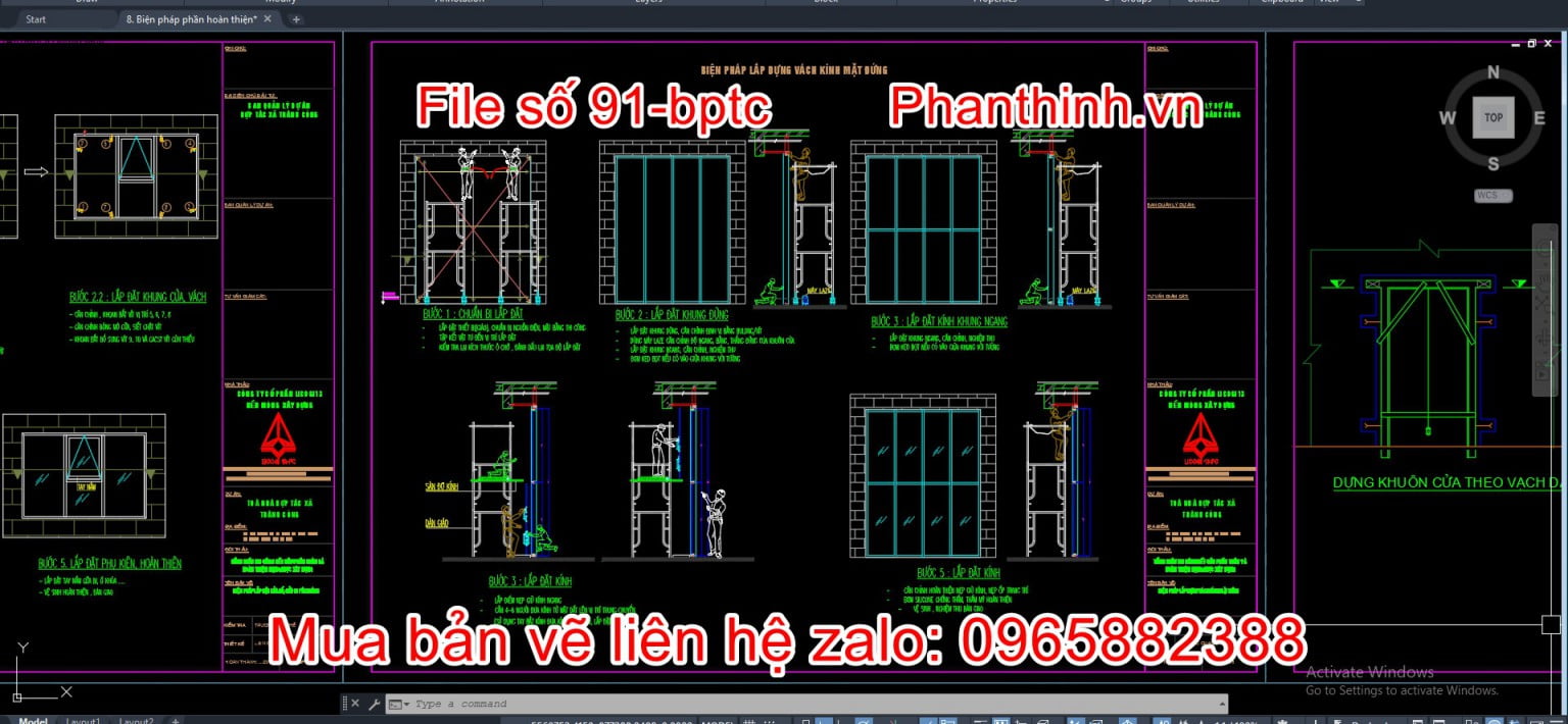 Bản vẽ biện pháp thi công phần hoàn thiện nhà cao tầng.
