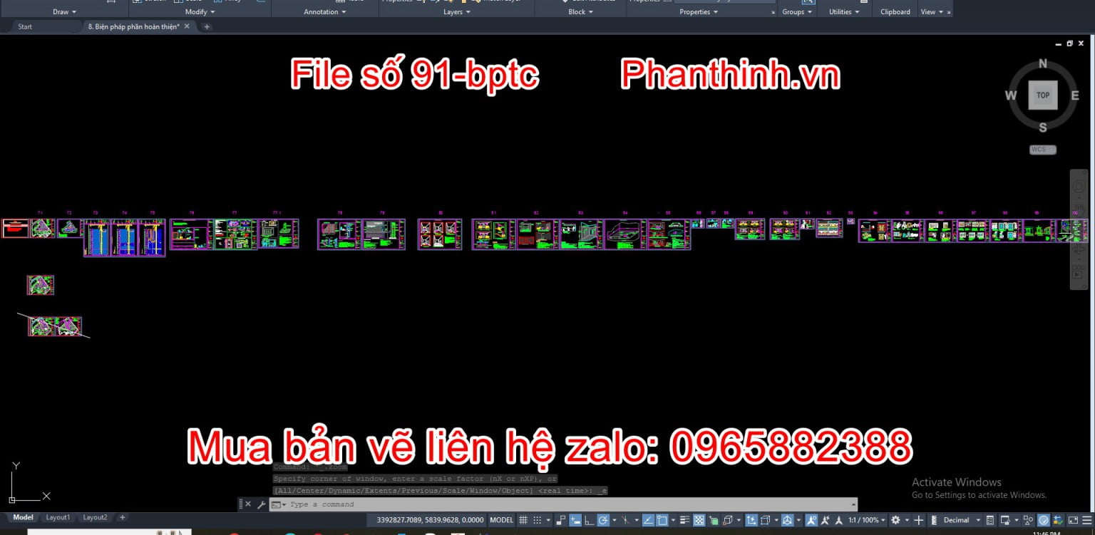 Bản vẽ biện pháp thi công phần hoàn thiện nhà cao tầng.