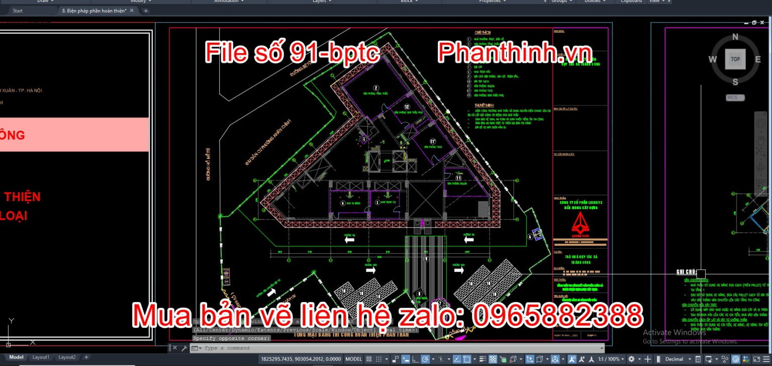 Bản vẽ biện pháp thi công phần hoàn thiện nhà cao tầng.