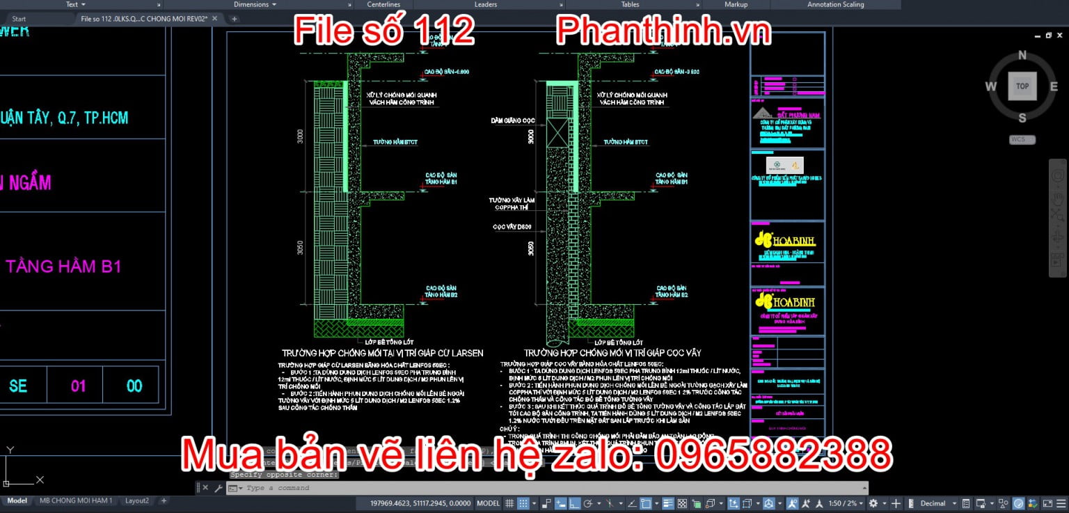 Bản vẽ + thuyết minh biện pháp thi công chống mối