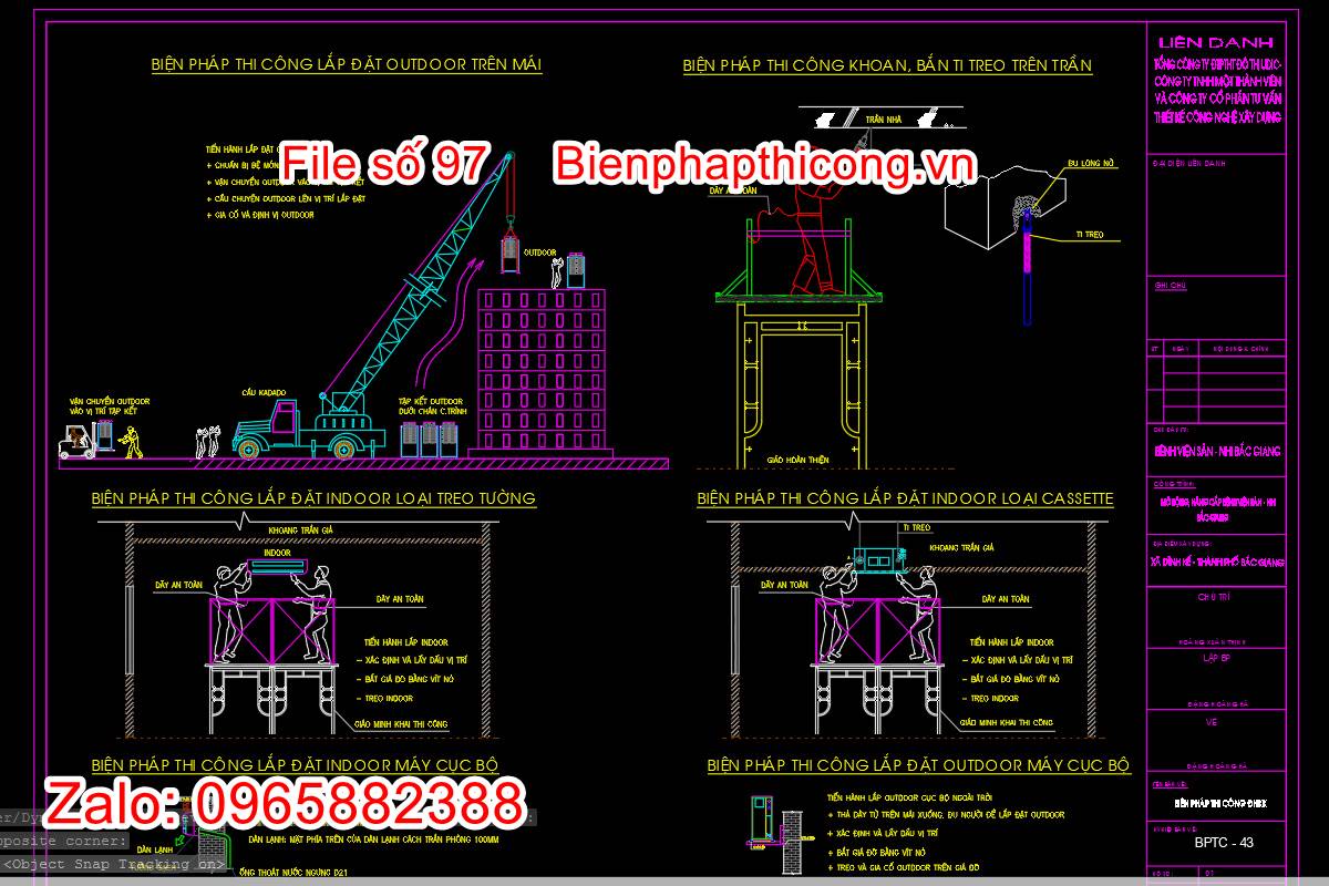 Bản vẽ biện pháp thi công outdoor
