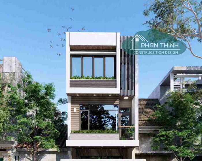 Mẫu thiết kế nhà 3 tầng hiện đại mặt tiền 5m ở Hạ Long