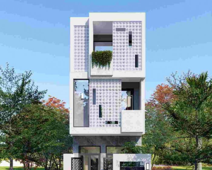 Mẫu thiết kế nhà 3 tầng hướng tây ở Yết Kiêu Hạ Long