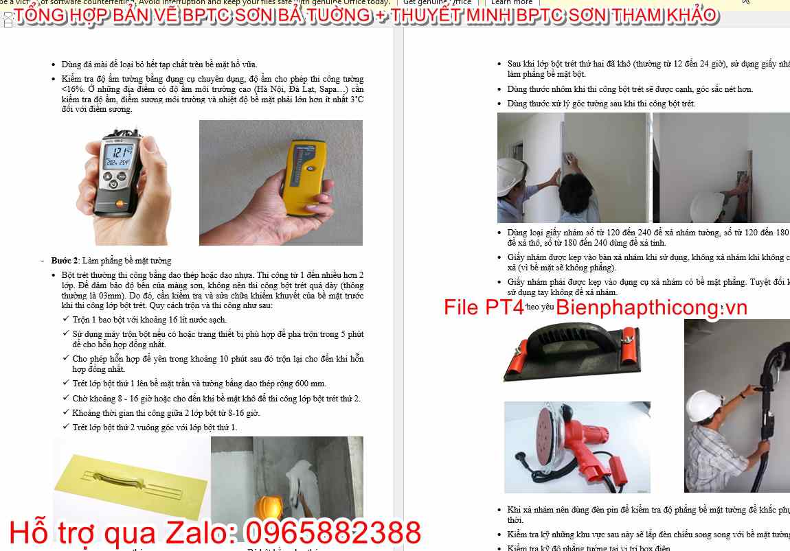 Thuyết minh biện pháp tổ chức thi công sơn nước.