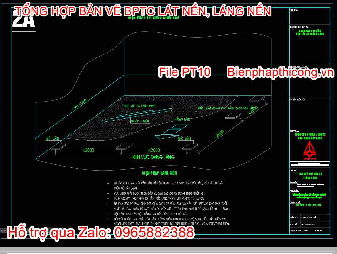 Bản vẽ bptc láng nền.