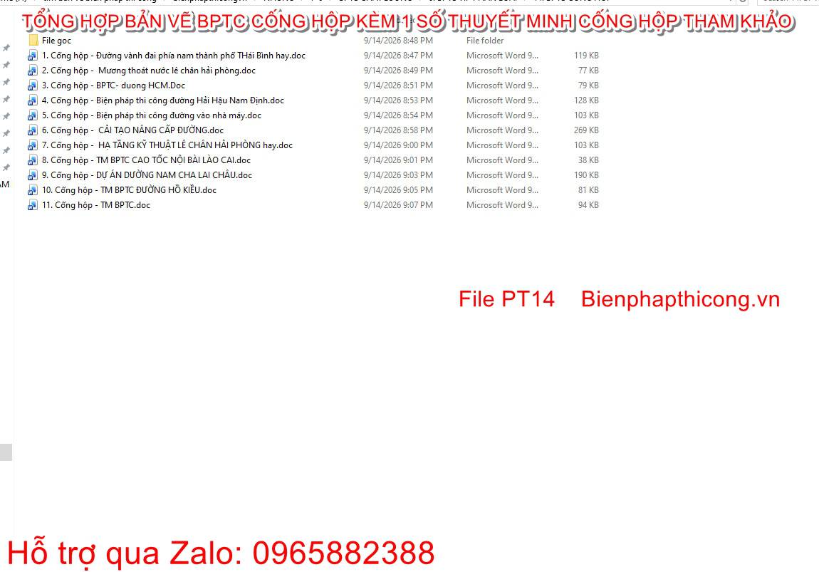 Tổng hợp thuyết minh biện pháp thi công cống hộp.