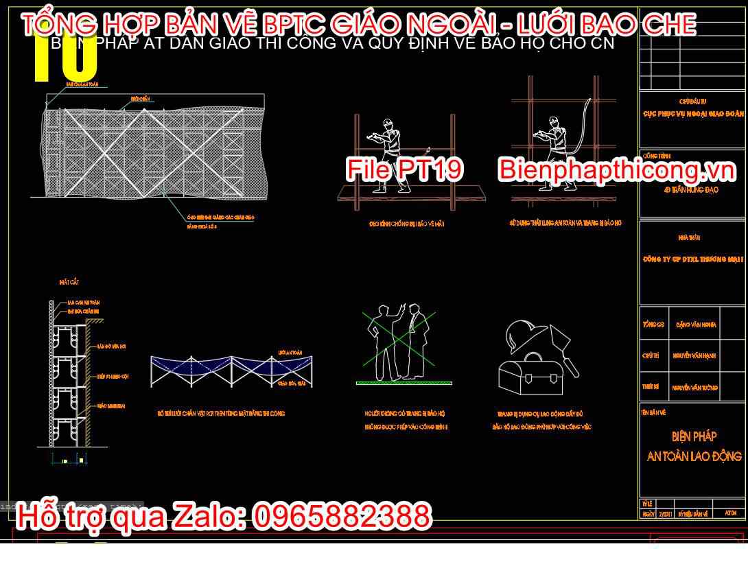 Biện pháp an toàn giáo thi công và quy định về bảo hộ.