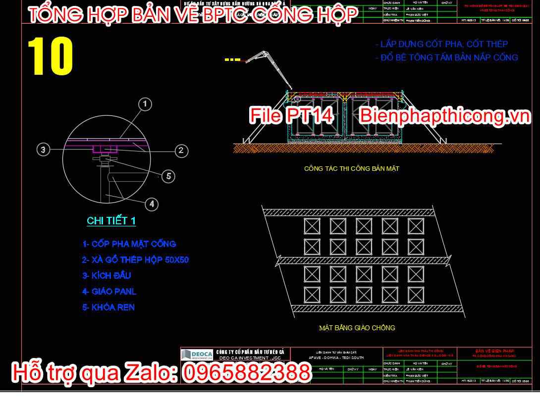 Lắp dựng cốp pha cốt thép đổ bê tông tấm bản nắp cống.