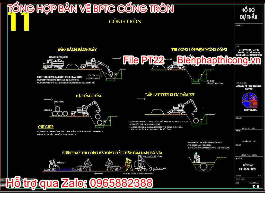 Bản vẽ bptc cống tròn cad