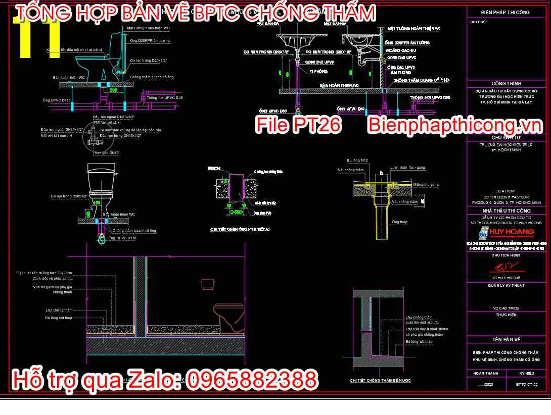 Biện pháp thi công chống thấm khu vệ sinh