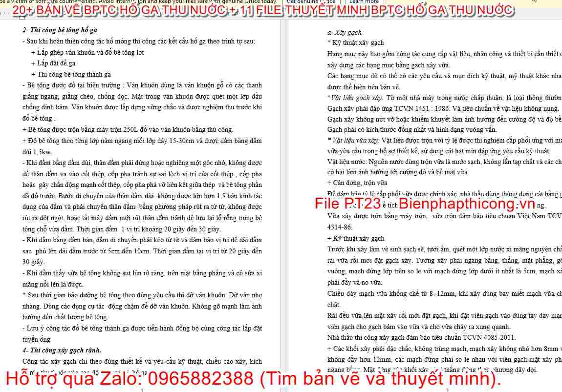 11 file thuyết minh hố ga.