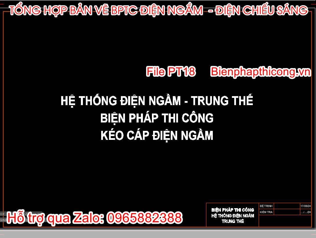 Hệ thống điện ngầm - Trung thế biện pháp thi công kéo cáp điện ngầm.
