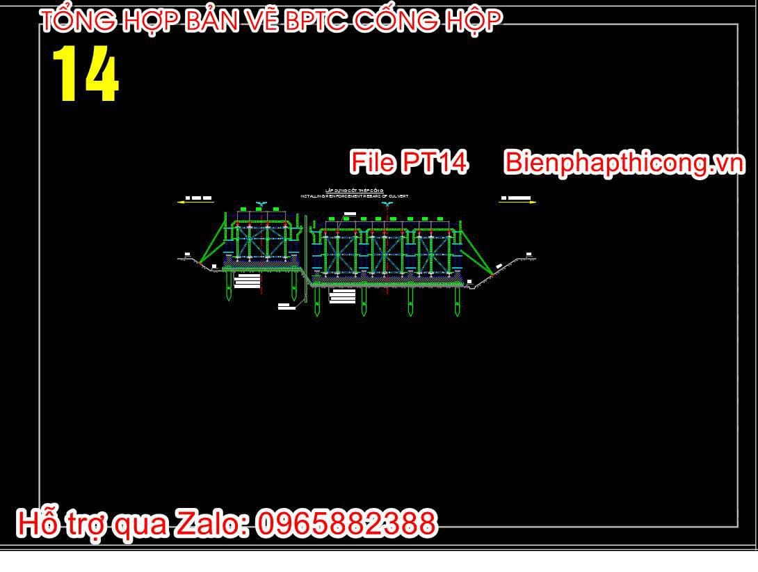 Thư viện bản vẽ biện pháp thi công cống hộp