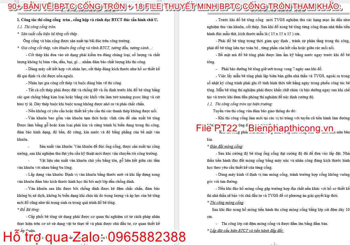 Thuyết minh BPTC cống tròn word.