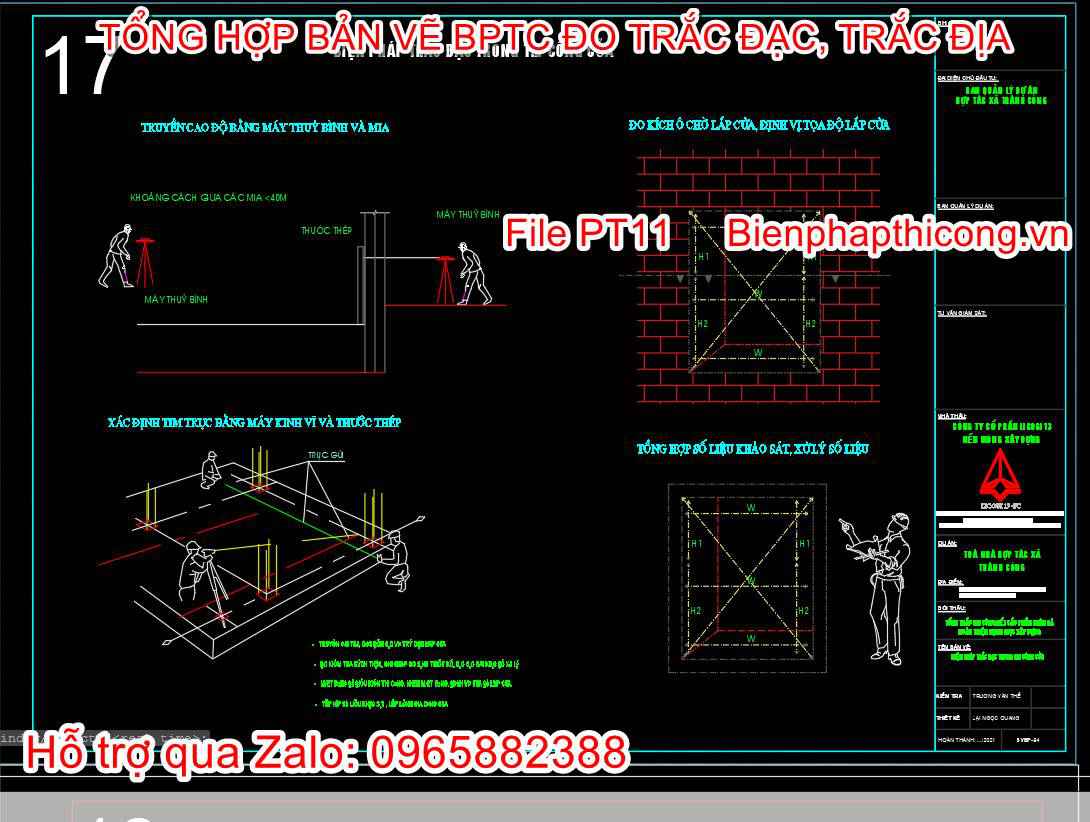 Biện pháp trắc đạc trong thi công cửa cad.