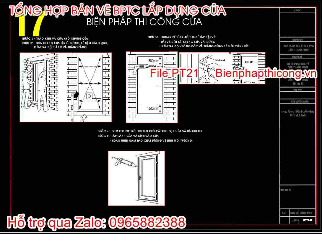 Biện pháp thi công cửa