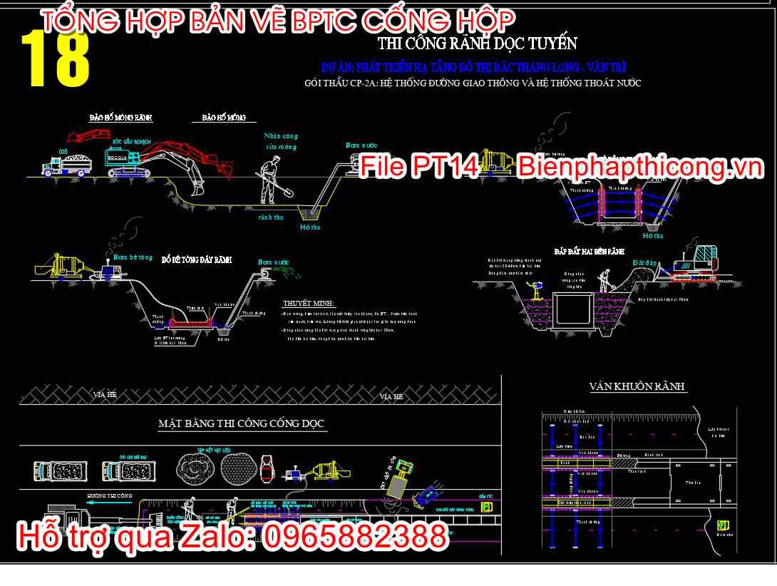 Thư viện bptc cống hộp dọc tuyến.