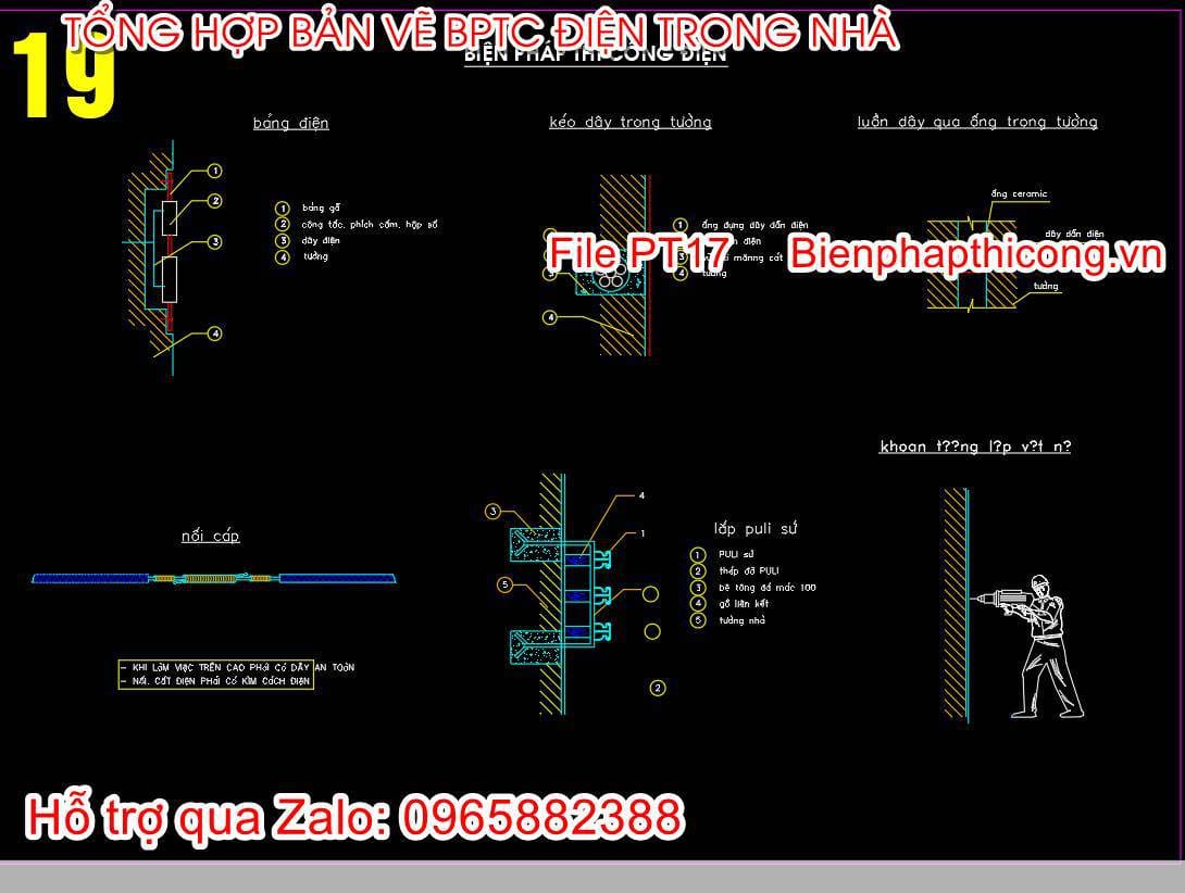 File bản vẽ biện pháp thi công điện.