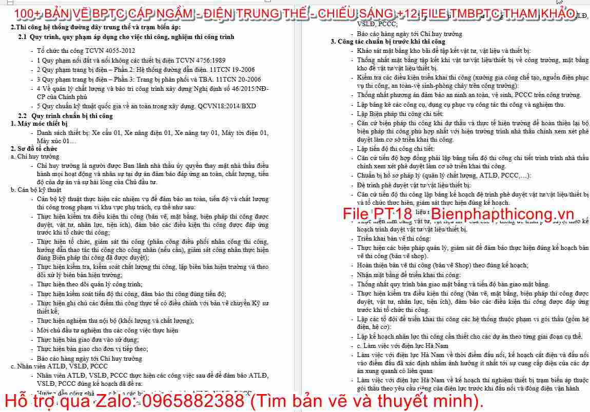 Thuyết minh đường dây trung thế và trạm biến áp.