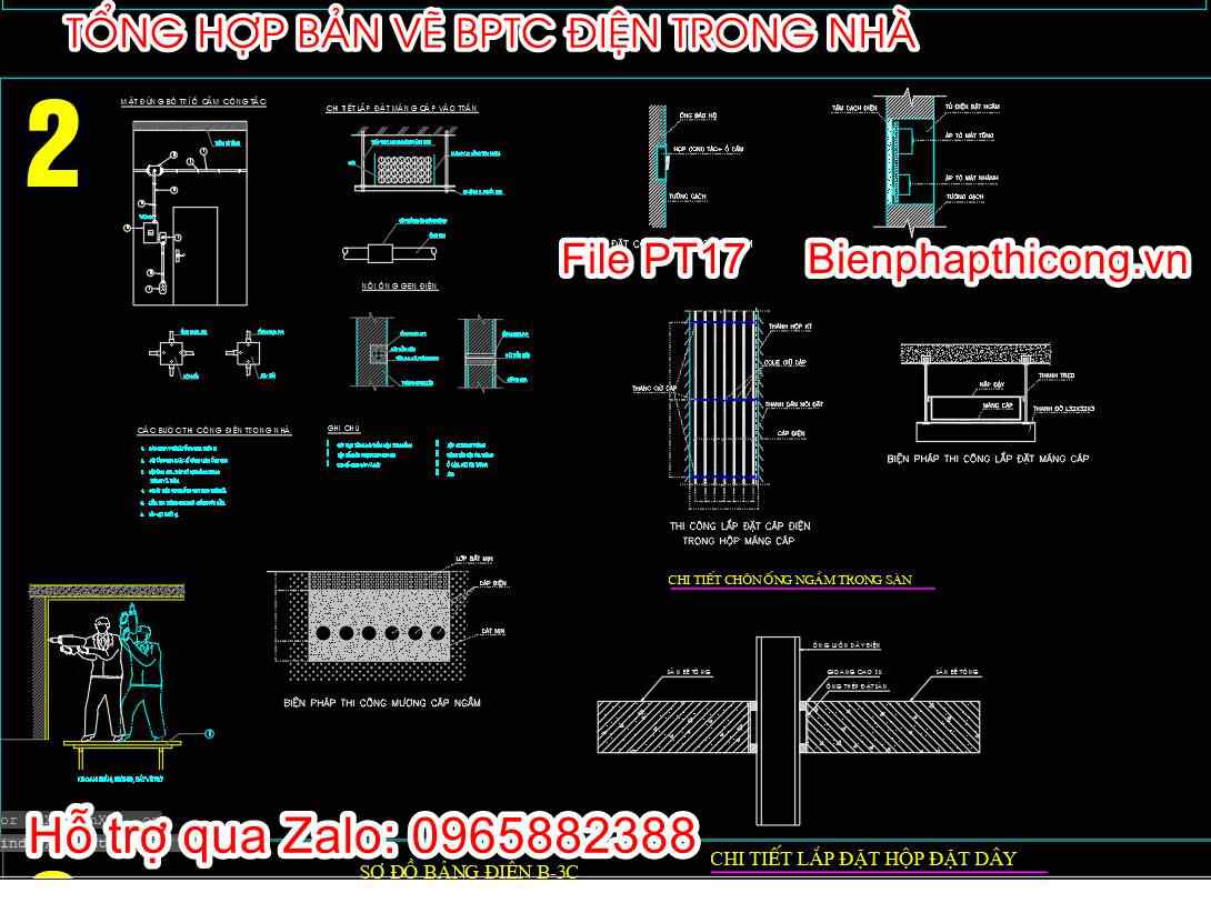 Bản vẽ bptc điện trong nhà.