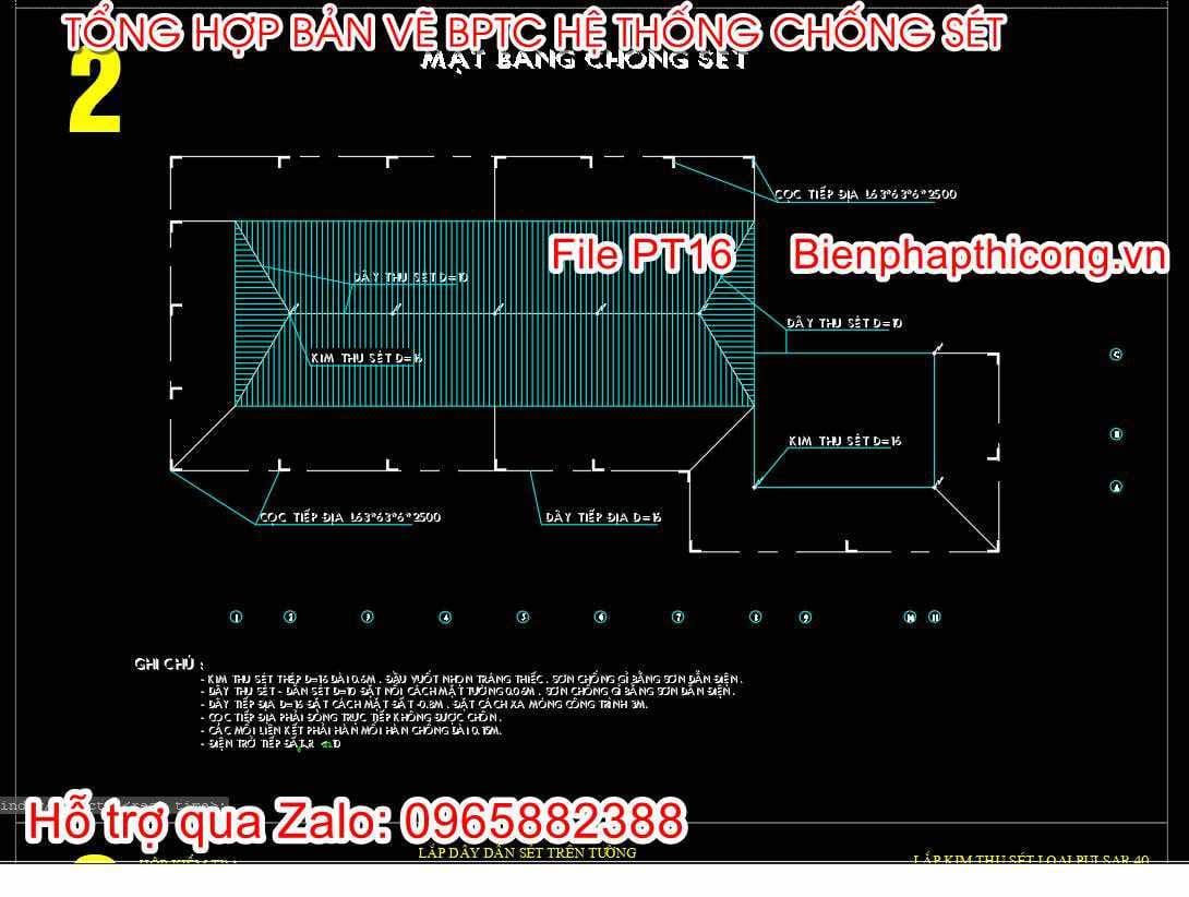Mặt bằng chống sét.