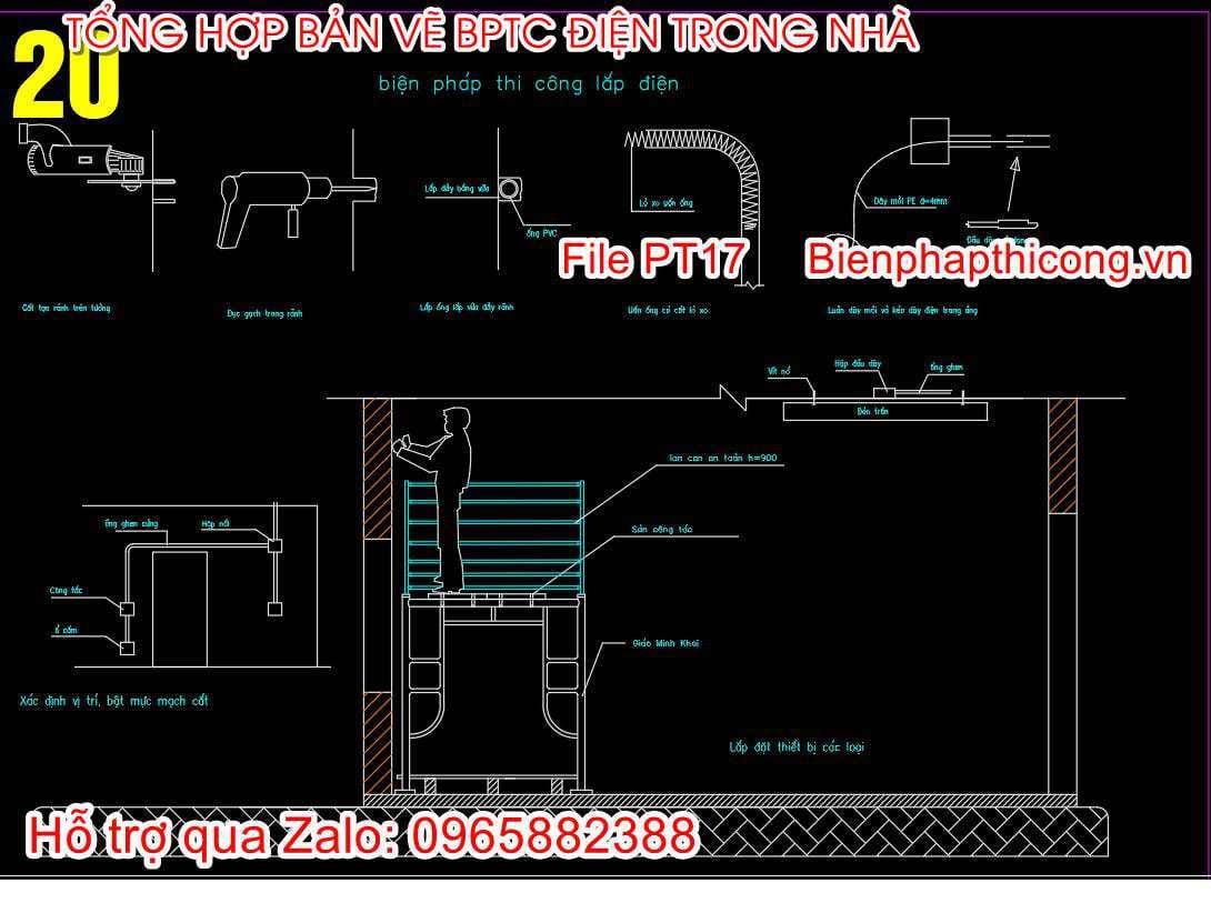 Bản vẽ bptc lắp điện cad.