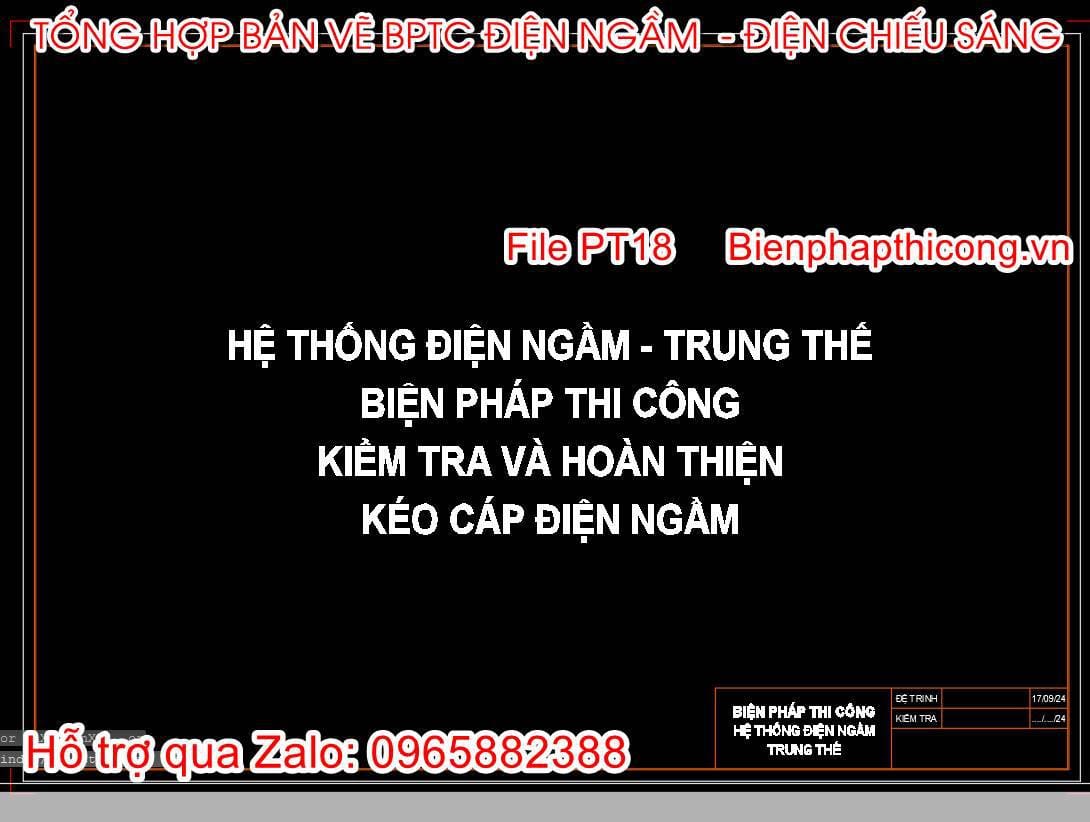 Hệ thống điện ngầm - Trung thế hoàn thiện kéo cáp điện ngầm.