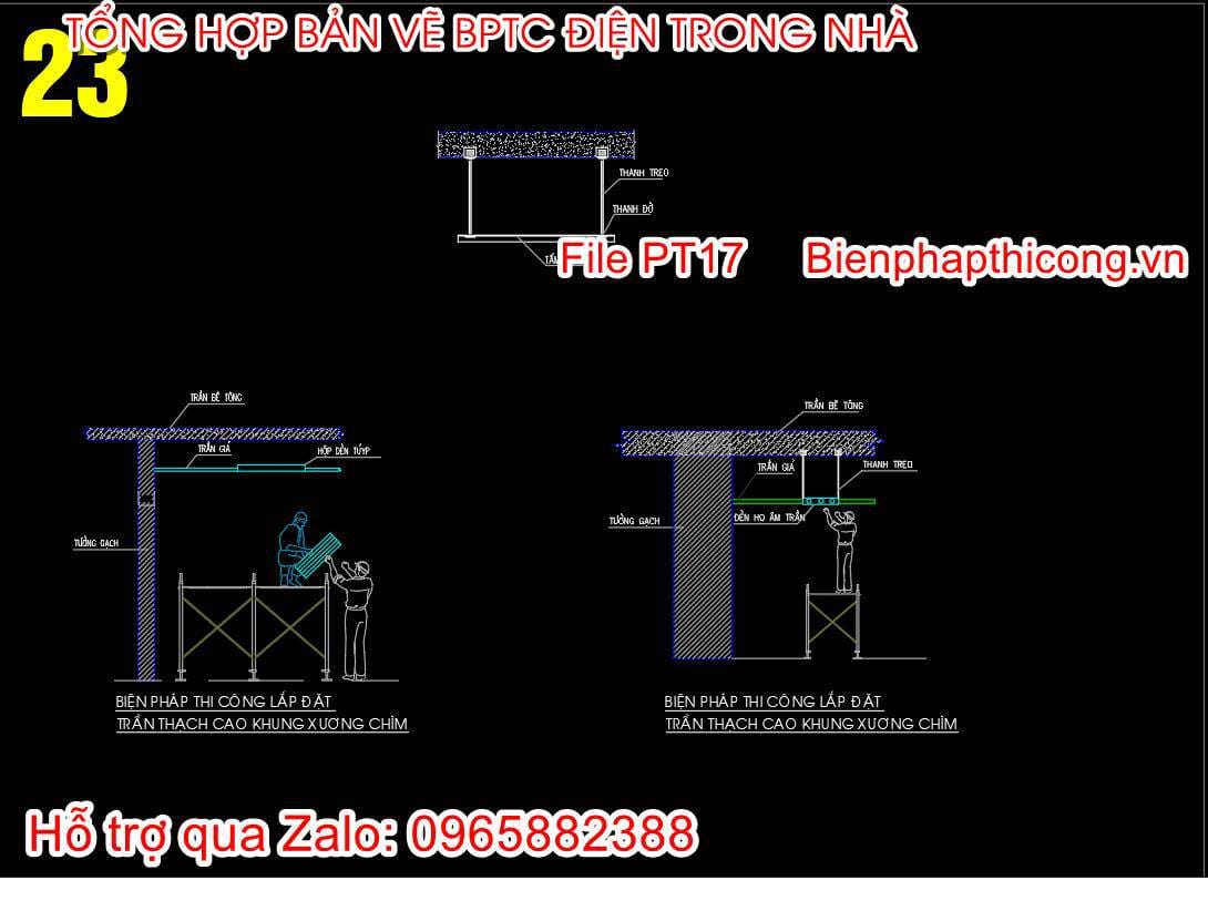 Mẫu bản vẽ bptc điện trong nhà cad.