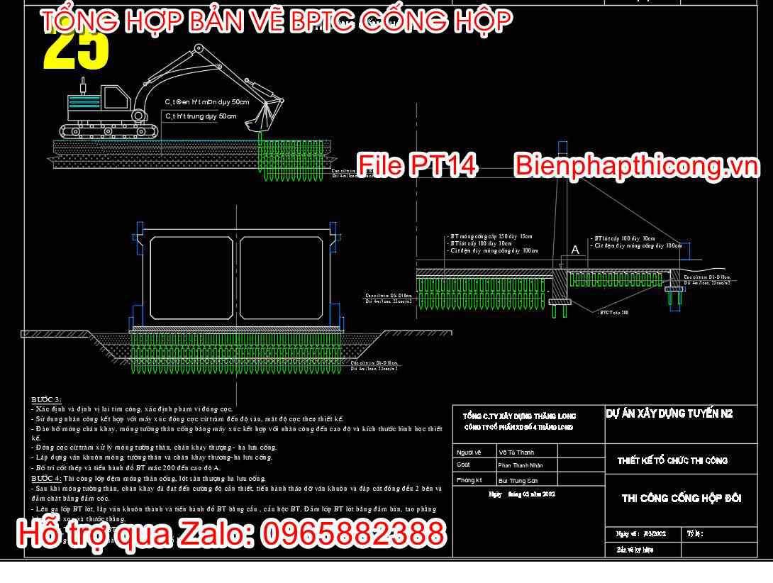 Bản vẽ bptc cống hộp đôi.
