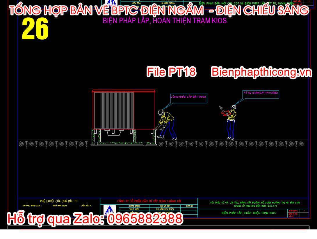 Biện pháp lắp hoàn thiện trạm kios
