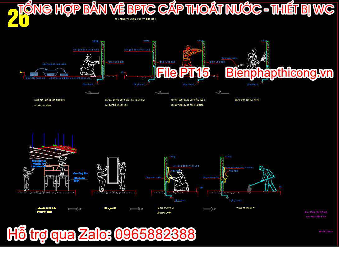 Quy trình thi công khu wc điển hình.