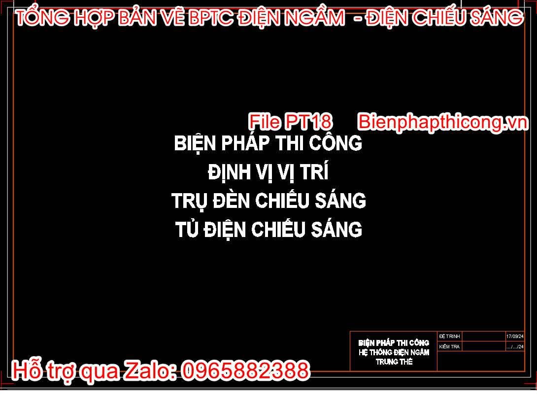 Biện pháp thi công định vị vị trí trụ đèn chiếu sáng.