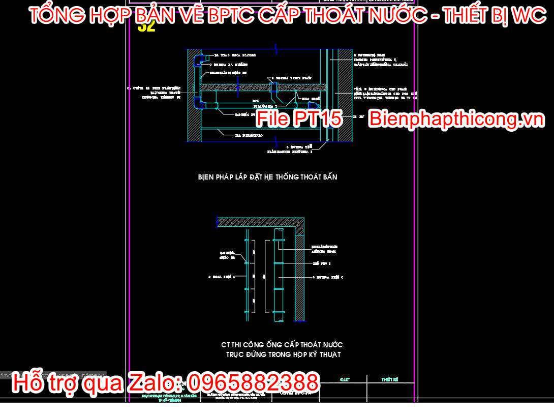 Biện pháp thi công lắp đặt thoát nước bẩn.