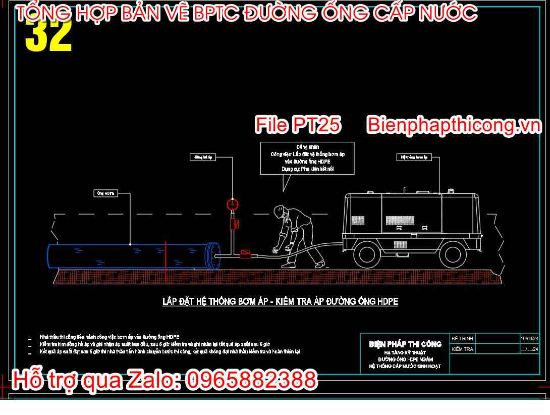 Lắp đặt mặt bích đầu ống HDPE