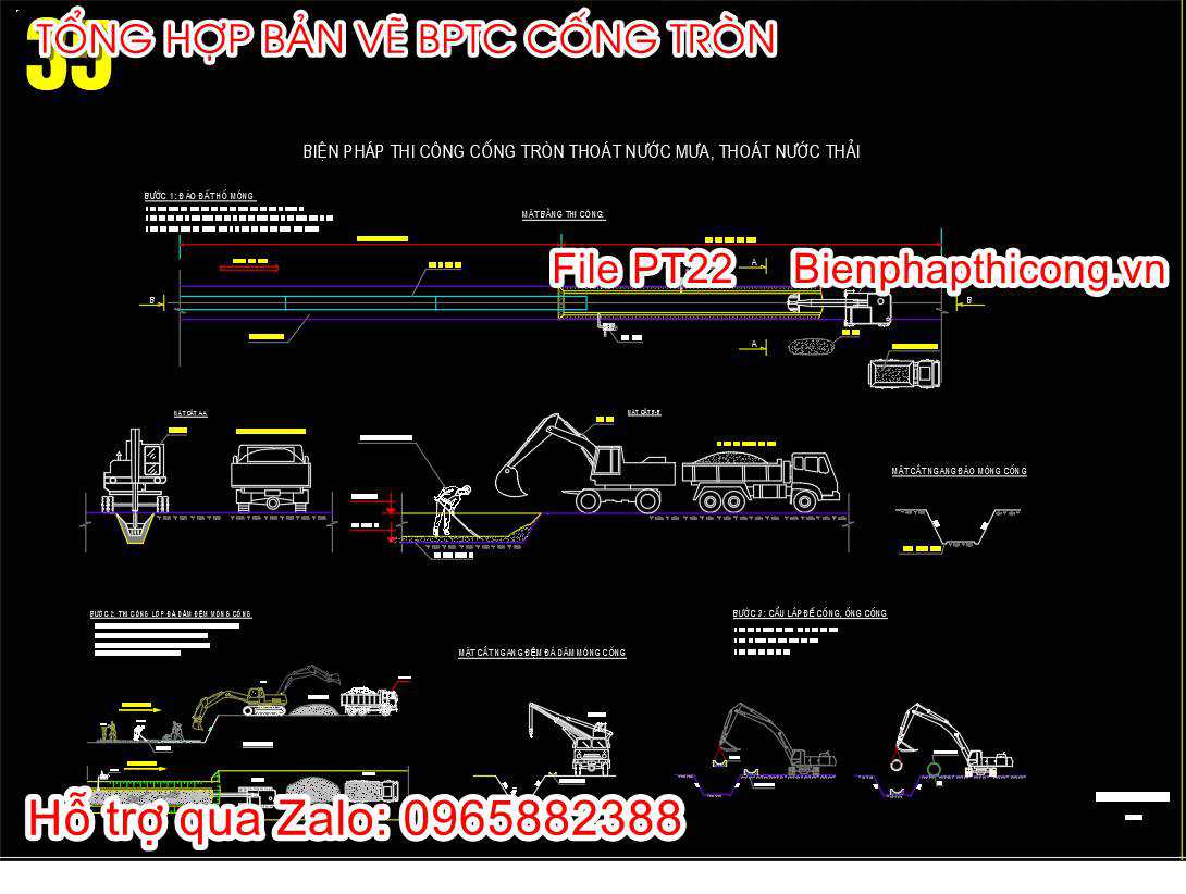 Biện pháp thi công cống tròn thoát nước mưa thoát nước thải.