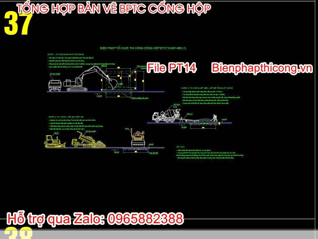 Bản vẽ bptc cống hộp cad.