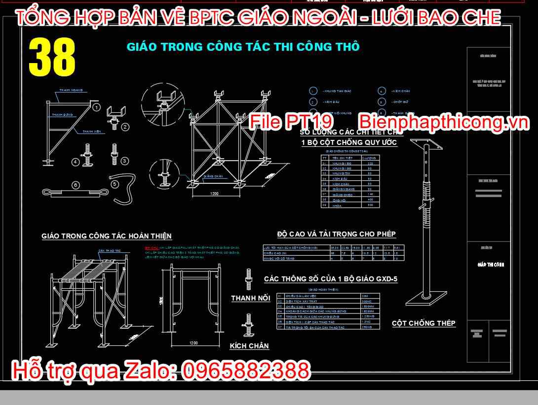 GIáo trong công tác thi công thô.