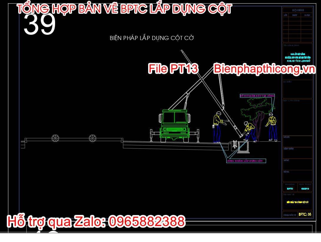 Biện pháp thi công lắp dựng cột cờ