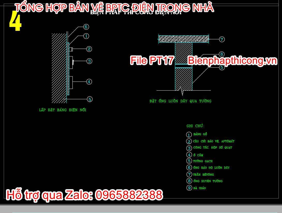 Bản vẽ biện pháp thi công điện nổi.