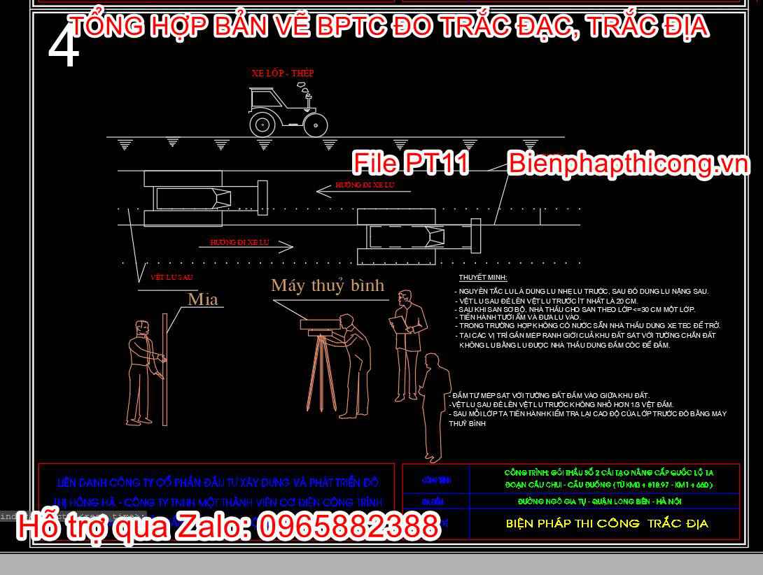 Bản vẽ bptc trắc địa cad.