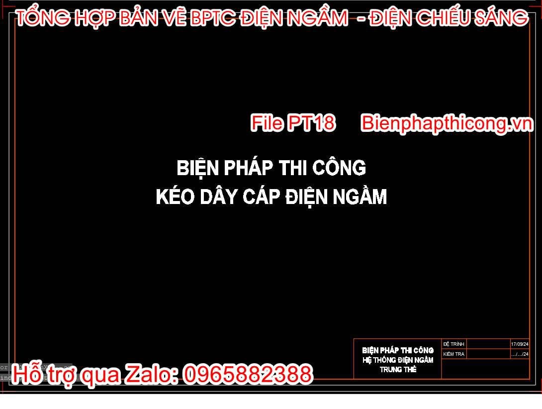 Biện pháp kéo dây cáp điện ngầm.