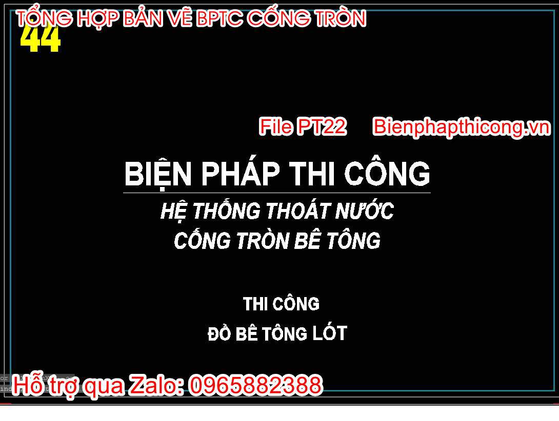 Biện pháp thi công hệ thống thoát nước cống tròn bê tông.