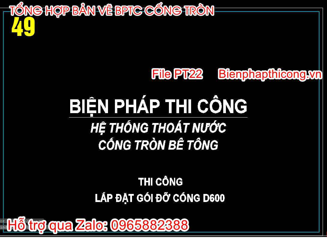 Biện pháp thi công hệ thống thoát nước cống tròn bê tông.