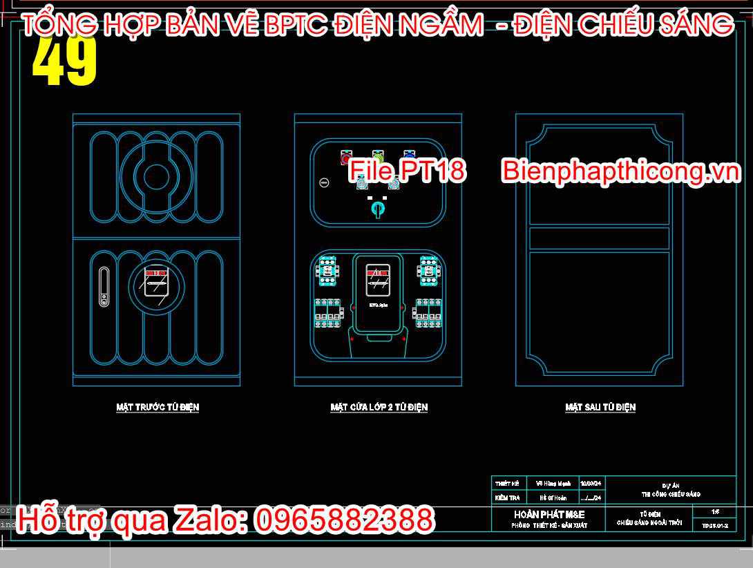 Bản vẽ chi tiết trụ đèn.