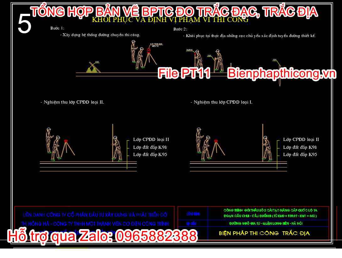 Khôi phục và định vị phạm vi thi công cad.