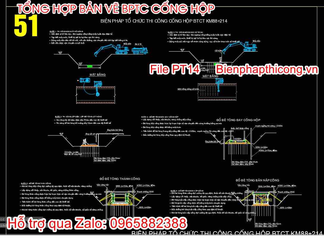 Biện pháp tổ chức thi công cống hộp btct