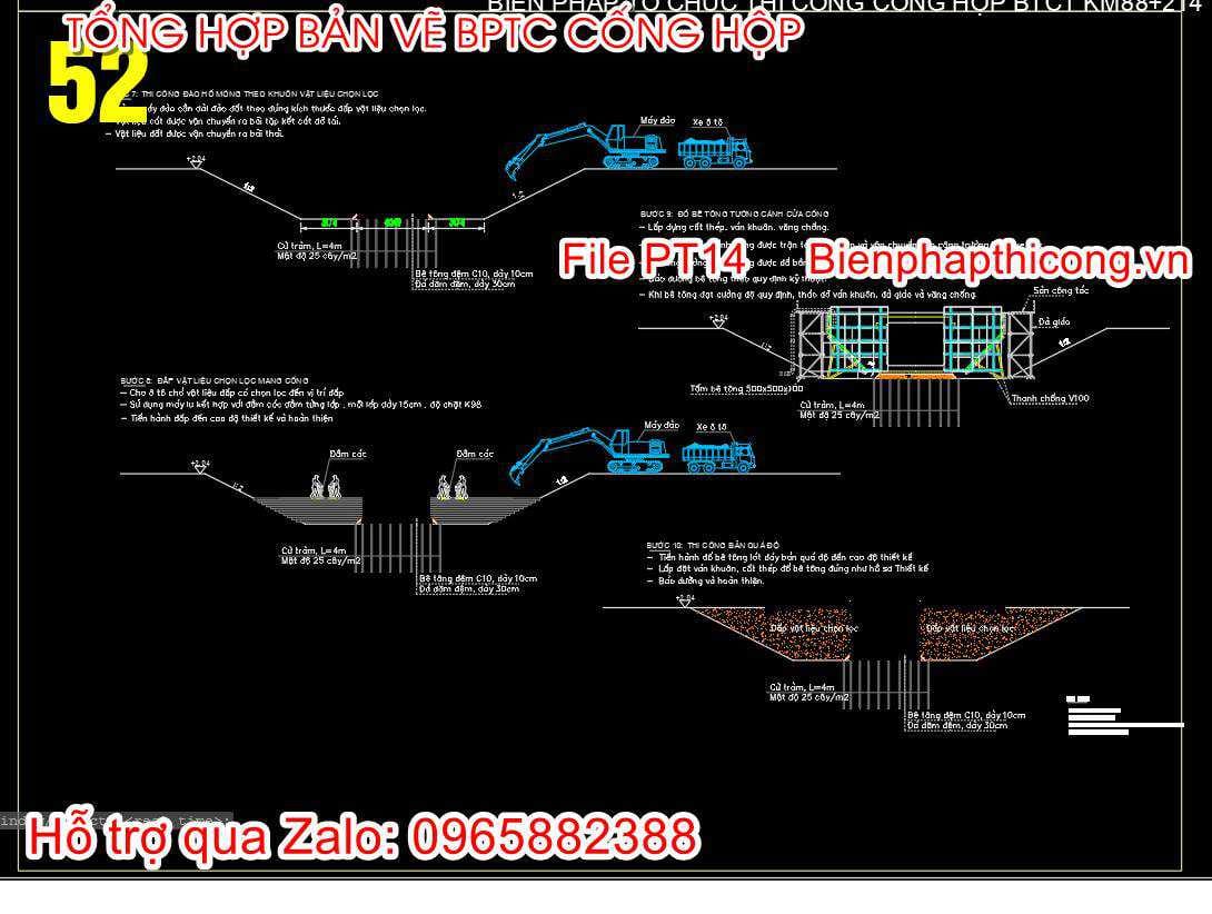 Mẫu bản vẽ bptc cống hộp.